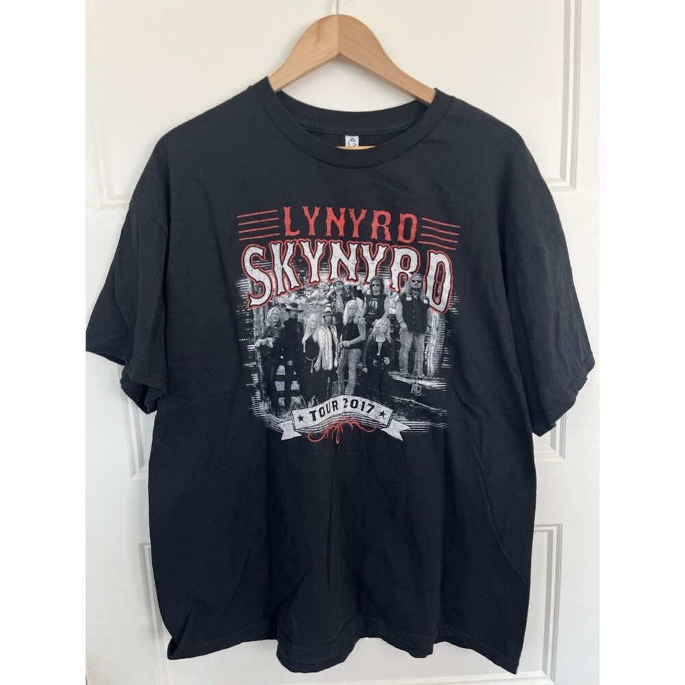 Lynyrd Skynyrd Tour 2017 Concert T Shirt 2XL Double Sided Band Tee Black Alstyle